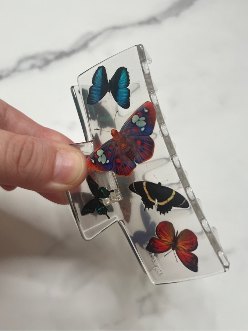 Sephora Collection Butterfly Hair Claw Clip Clear Multicolor